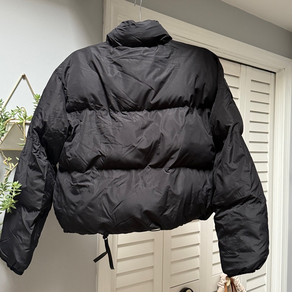 Fabletics Cropped Black Puffer Jacket - image 4